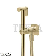 Newform Гидроершик настенный WC с держателем 881.M0.071, Gold satin