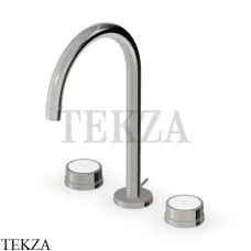 Zucchetti Savoir Смеситель для раковины, с донным клапаном ZSV402.C8W, Nickel глянец-белый