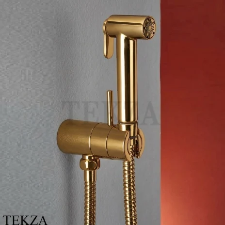 Nicolazzi Doccia Гигиенический душ Tondo со смесителем 5523TGO, золото глянец Gold 24k