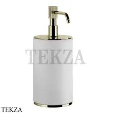 Gessi VENTI20 Дозатор для жидкого мыла настольный белый 65437-710, Brass PVD
