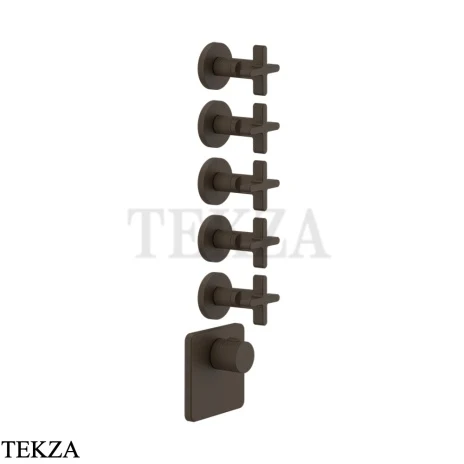 Gessi INCISO WELLNESS Термостат 5 выходов, внешняя часть 58350-845, Dark Bronze