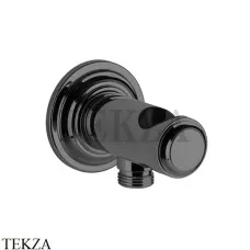 Gessi VENTI20 Держатель для душевой лейки с выводом воды 65161-707, Black Metal Brushed