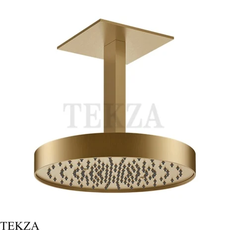 Gessi Incastri Верхняя лейка D30 с потолочным кронштейном под размер 63070-726, бронза Brushed