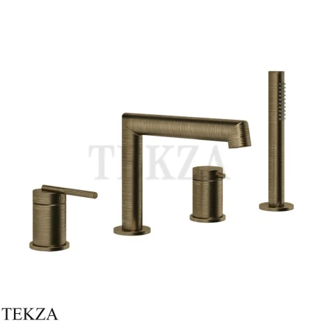 Gessi INGRANAGGIO Смеситель на борт ванны, с гарнитуром 63537-713, Antique Brass