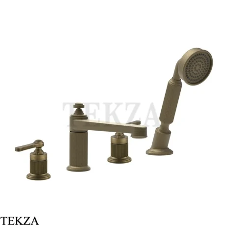 Gessi VENTI20 Смеситель на борт ванны, с гарнитуром 65045-713, Antique Brass