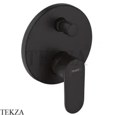Hansgrohe Vernis Blend Смеситель для душа с переключателем, круглый 71466670, черный матовый Hansgrohe Vernis Blend Смеситель для душа с переключателем, круглый 71466670, черный матовый