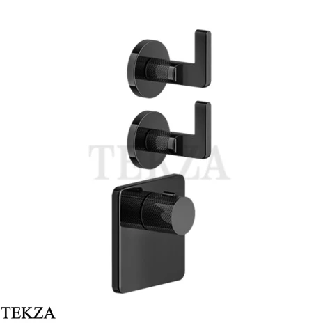 Gessi INCISO WELLNESS Термостат 2 выхода, внешняя часть 58214-706, Black Metal PVD