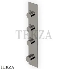 Zucchetti Pan Термостат для душа, 3 выхода, внешняя часть ZT28661.C50, metal black Zucchetti Pan Термостат для душа, 3 выхода, внешняя часть ZT28661.C50, metal black