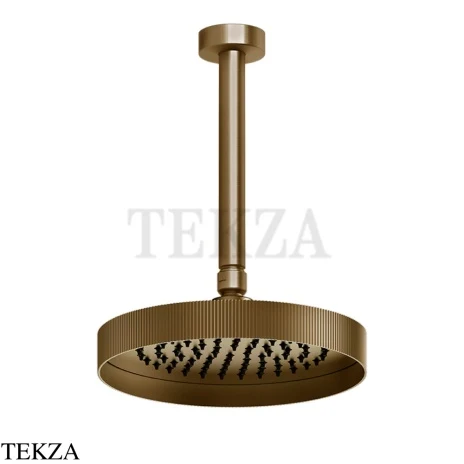 Gessi Inverso RIGATO Верхняя душевая лейка с кронштейном 63552-791, Deep Bronze Brushed PVD