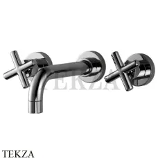 FIMA Carlo Frattini Maxima Смеситель для раковины, с гарнитуром, F5321L/5CN, Black chrome