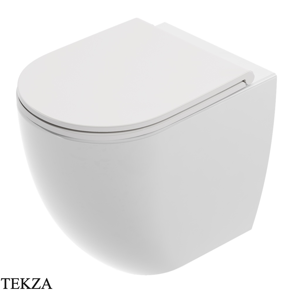ArtCeram Vita унитаз приставной чаша без ободка The.Reel VIV002 01 00, белый глянец
