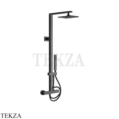 Gessi Rettangolo shower Душевая колонна с термостатом 23447-706, Black Metal PVD
