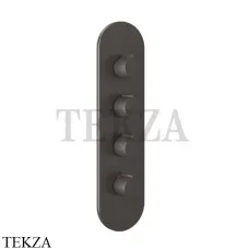Gessi Ingranaggio-Anello Термостат для душа, 3 потока, внешняя часть 43066-707, Black Metal Brushed Gessi Ingranaggio-Anello Термостат для душа, 3 потока, внешняя часть 43066-707, Black Metal Brushed