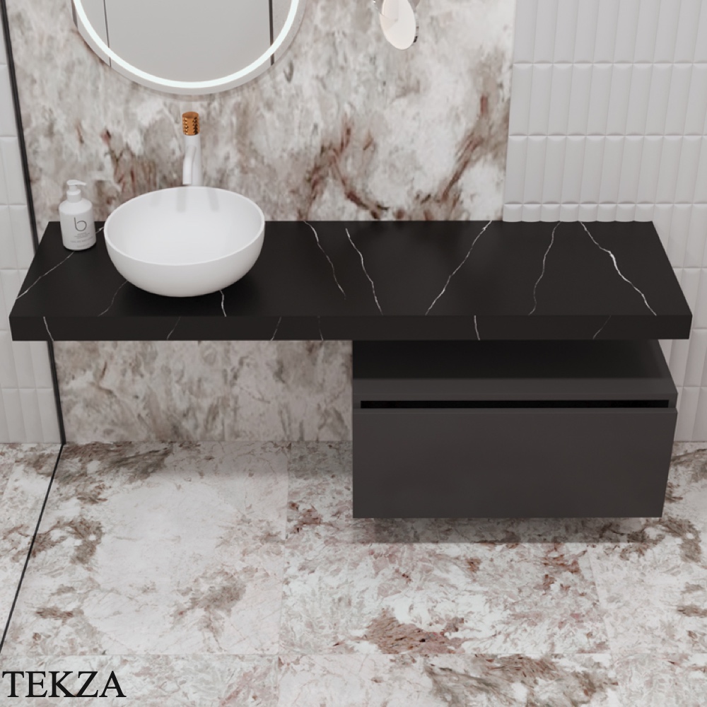 ARMADI ART FLAT Тумба-ящик под столешницу 897-080-A mat, ANTRACITE (антрацит), матовый