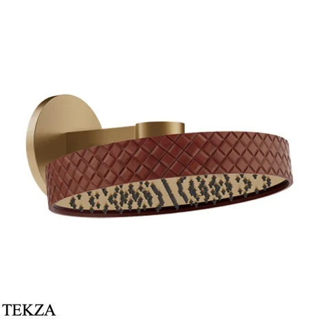 Gessi Pelle Tresse Верхняя лейка с кронштейном D30,5 см, 78248-431, Red Cherry/ Bronze Br. PVD