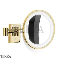 Decor Walther Round BS 40 LED 5x Косметическое зеркало, 5x увеличение, от сети 0124020, золото глянец