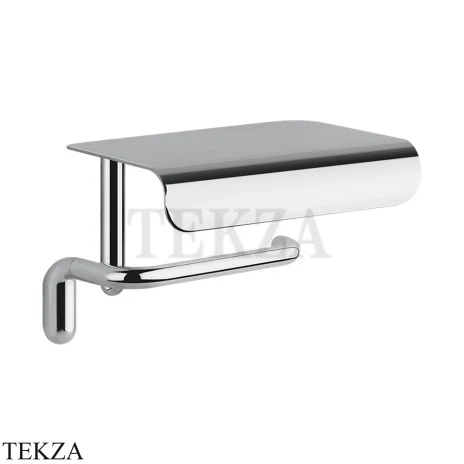 Gessi Goccia Бумагодержатель с крышкой-полкой 38049-031, хром глянец
