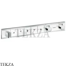 Hansgrohe RainSelect Термостатический модуль, 5 потоков, внешняя часть 15358400, белый/хром глянец