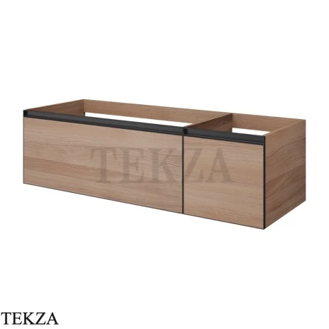 ARMADI ART QUATRO Тумба под раковину 140 см 790-M2-140-W-A, WHITE (белый), профиль ANTHRACITE (антрацит)
