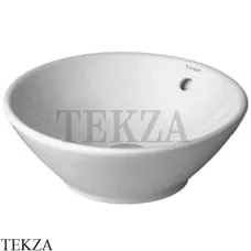 Duravit Bacino Раковина круглая накладная, с переливом 0325420000, белый глянец