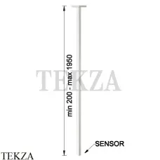 Gessi Rettangolo Излив потолочный электронный под размер 20026-149, Finox Brushed Nickel
