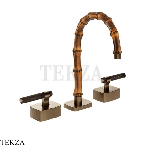 Gessi Jacqueline Смеситель для раковины на 3 отв., без донного клапана 77211-761, бронза Coffee