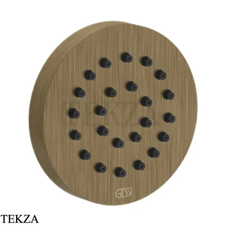 Gessi INCISO SHOWER Боковая форсунка круглая 32971-713, Antique Brass