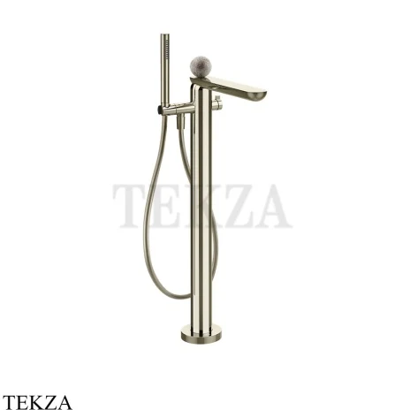 Gessi Perle Смеситель для ванны напольный, внешняя часть 74629-720, никель глянец
