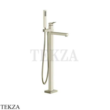Gessi RETTANGOLO K Смеситель для ванны напольный, внешняя часть 53129-720, Nickel PVD
