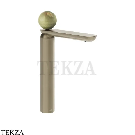 Gessi Perle Смеситель для раковины высокий, с донным клапаном 74553-149, нерж. сталь Brush / никель Brushed