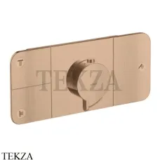 Axor ONE Термостат для душа 3 потока, внешняя часть 45713310, Brushed Red Gold Axor ONE Термостат для душа 3 потока, внешняя часть 45713310, Brushed Red Gold