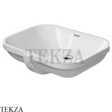 Duravit D-Code Раковина встраиваемая снизу, с переливом 0338560000, белый глянец