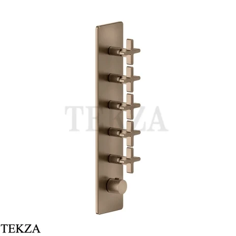 Gessi INCISO WELLNESS Термостат 5 выходов, внешняя часть 58230-761, Coffee Bronze Br. PVD