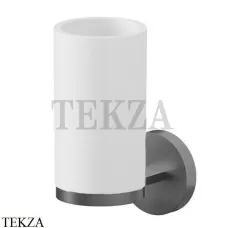 Newform X-Steel 316 Станкан настенный с держателем, композит 73205X.59.064, PVD Brushed gun metal Newform X-Steel 316 Станкан настенный с держателем, композит 73205X.59.064, PVD Brushed gun metal