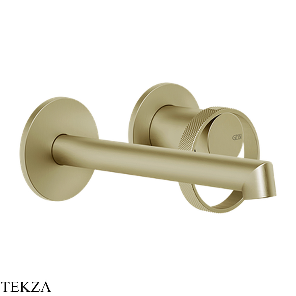 Gessi ANELLO Смеситель для раковины, с коротким изливом, внешняя часть 63381-727, Brushed Brass PVD