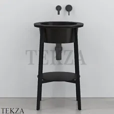 CIELO CATINO TONDO Консоль с керамической раковиной, Lavagna-черный