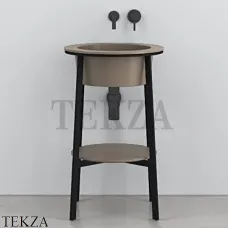 CIELO CATINO TONDO Консоль с керамической раковиной, Arenaria-черный