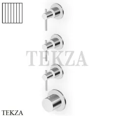 Zucchetti Helm Vertical Термостат для душа на 3 потока, внешняя часть ZHL803.XG2, нержавеющая сталь brushed