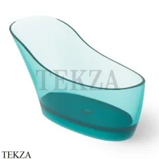 Dea Design Elegant Ванна отдельностоящая овальная 169x75 Glasstech DD8613 1690 R8, Lake Water Blue R8