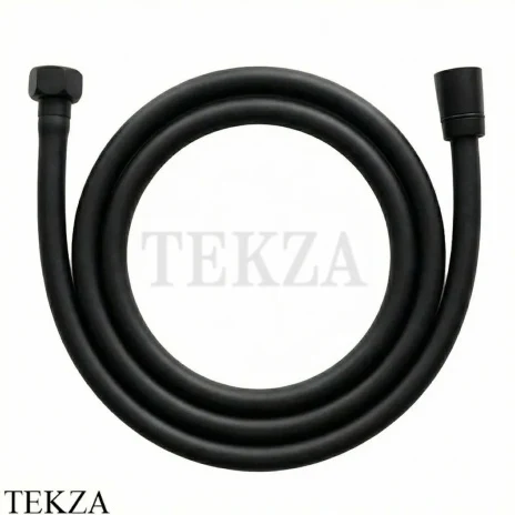 Nicolazzi Душевой шланг с двойным зажимом, конический 100 см R7096.1NEM, черный матовый