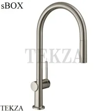Hansgrohe Talis M54 Смеситель для кухни с вытяжным изливом 210 1jet sBox 72803800, под сталь