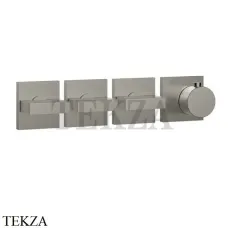 Gessi Rettangolo shower Термостат на 3 потока, внешняя часть 44336-149, Finox Brushed Nickel