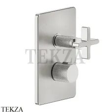 Gessi INCISO SHOWER Термостатический смеситель, 2 потока, внешняя часть 58234-149, Finox Brushed Nickel