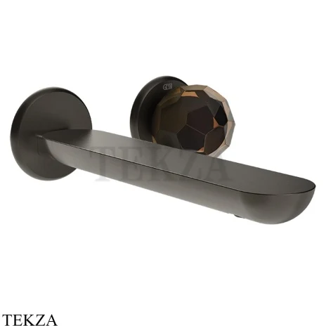 Gessi Perle Смеситель для раковины, внешняя часть 74288-707, black хром Brush