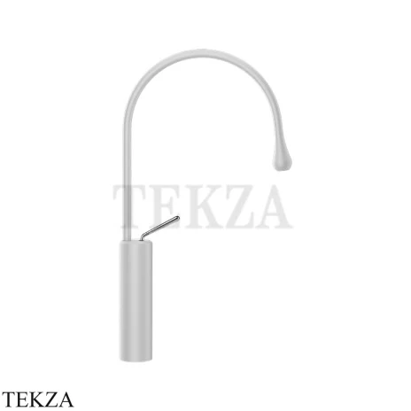 Gessi Goccia Смеситель для раковины высокий, без сливного гарнитура 33609-279, Matte White