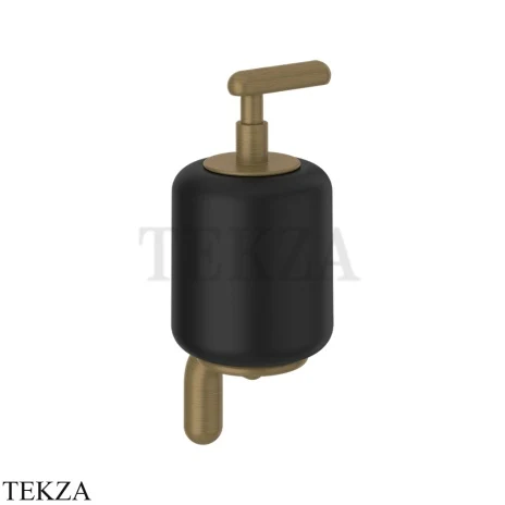 Gessi Goccia Дозатор для жидкого мыла, черная керамика 38014-713, Antique Brass