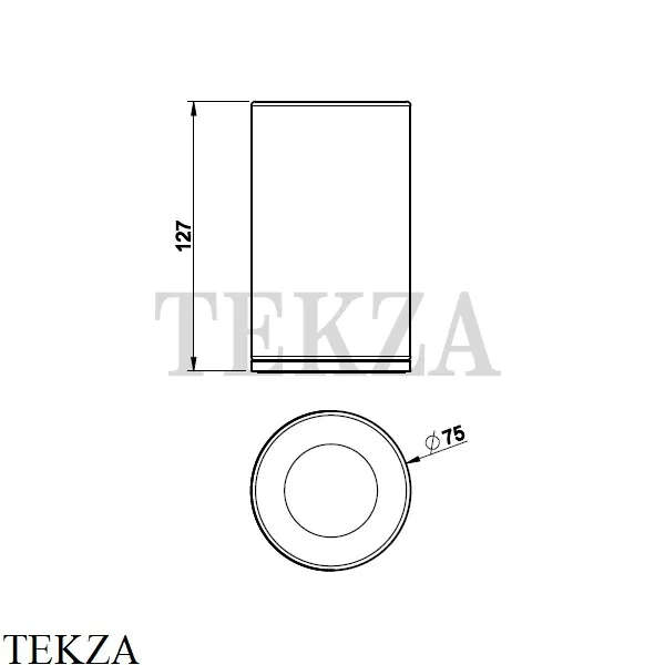Gessi INCISO accessories Стакан настольный, композит белый 58531-031, хром глянец
