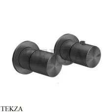 Gessi Habito UNITO Термостат для душа на 2 потока, внешняя часть 70034-707, Black Metal Brushed