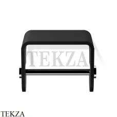 Decor Walther Stone Black TPH4 Держатель туалетной бумаги с крышкой 0974564, черный матовый-хром глянец