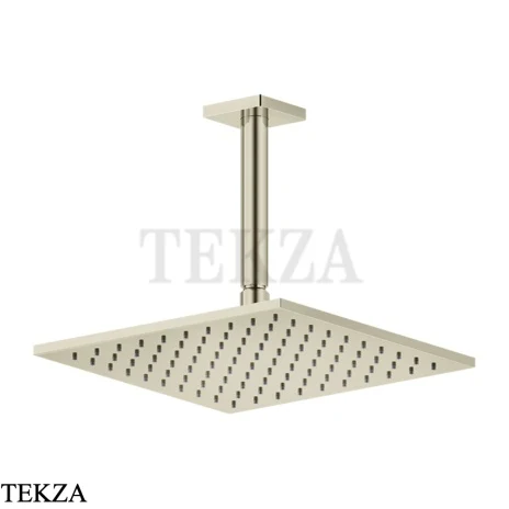 Gessi RILIEVO Потолочная душевая лейка с кронштейном 59155-720, Nickel PVD